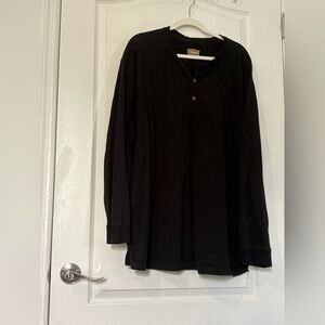 The Foundry Supply Co. Black Long Sleeve Henley